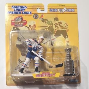 Wayne Gretzky Starting Lineup Figure In Edmonton Oilers Hockey Uniform.